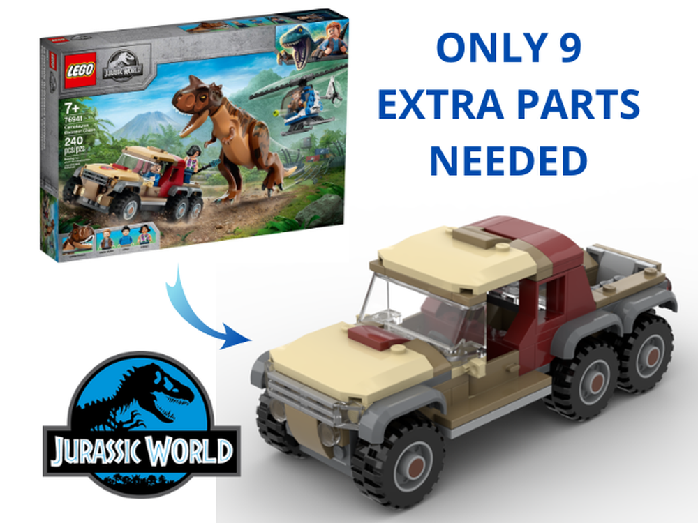 Lego 76941 8-studs-wide Camp Cretaceous 6x6 MOD