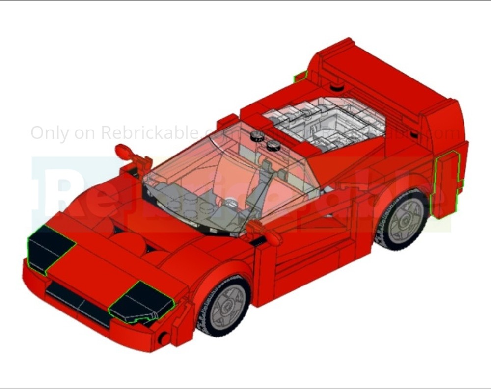 Lego ferrrrari F40 mod!!! V3