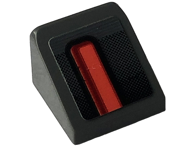 Lego Slope 30 1 x 1 x 2/3 with Red Taillight with Black Outline Pattern Model Right Side (Sticker) - Set 42126