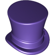 Lego Tall Top Hat [PLAIN] / Dark Purple