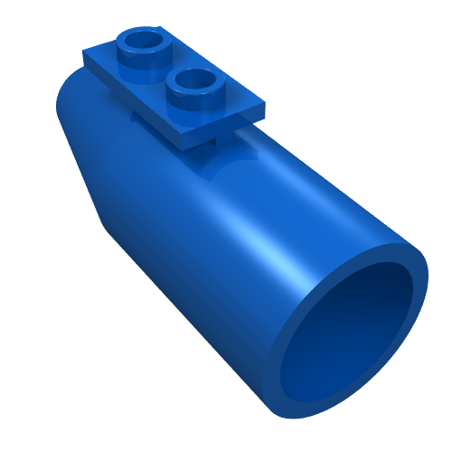 Lego Engine Smooth Large, Cone Back [1 x 2 Thin Top Plate] / Blue