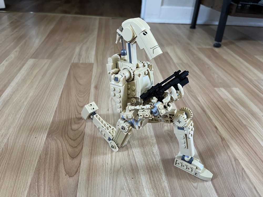 Lego Posable Leg Modification for Battle Droid with Stap