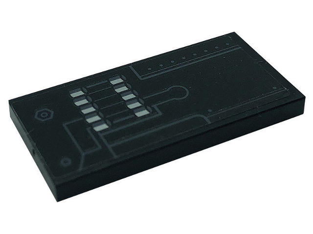 Lego Tile 2 x 4 with Dark Bluish Gray Lines and Silver Cylinders Pattern Model Right Side (Sticker) - Set 76139