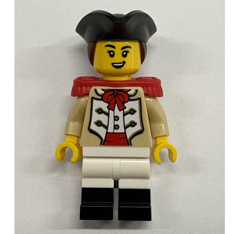 Lego Marine, Female, Red Epaulette, Black Tricon