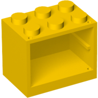 Lego Cupboard 2 x 3 x 2 with Solid Studs / Yellow