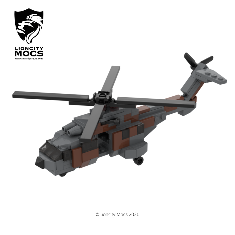 Lego AS332 Superpuma Helicopter Mini MOC