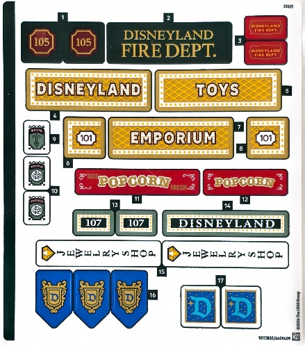 Lego Sticker Sheet 1 for Set 43302-1