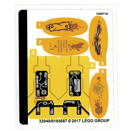 Lego Sticker Sheet for Set 76080-1 / [No Color/Any Color]