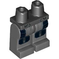 Lego Hips and Dark Bluish Gray Legs with Darth Malgus Armour Print / Black