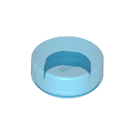 Lego Tile Round 1 x 1 / Trans-Dark Blue