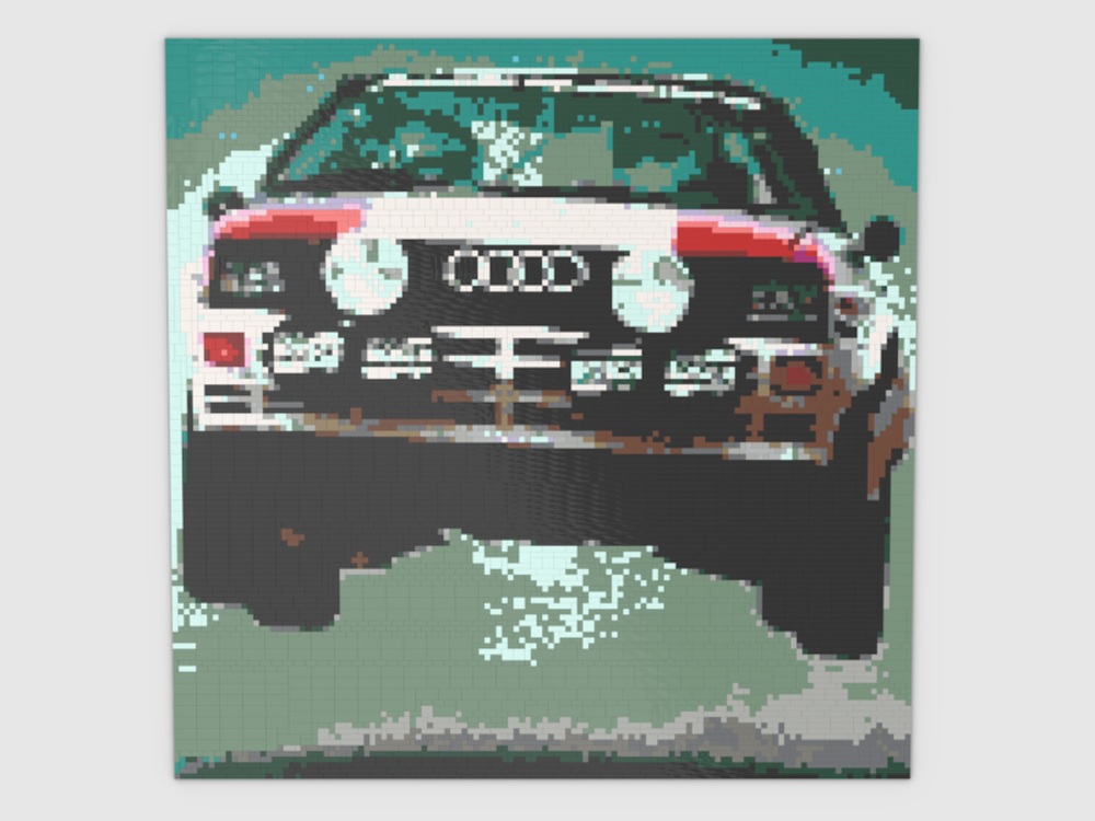 Lego Audi Quattro Jumping Mosaic