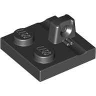 Lego Hinge Plate 2 x 2 Locking with 1 Finger on Top / Black