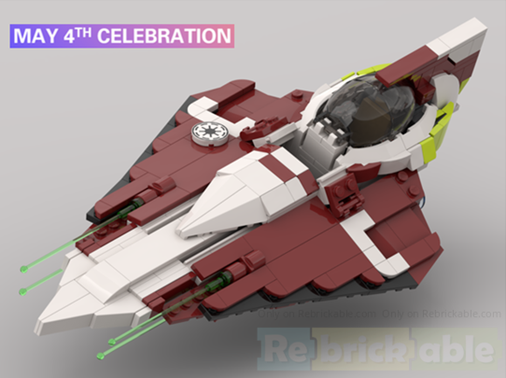 Lego Obi Wan Kenobi's Delta-7B Aethersprite-Class Light Interceptor