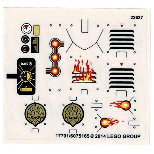 Lego Sticker Sheet for Set 70142-1 / [No Color/Any Color]