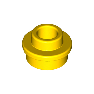 Lego Plate Round 1 x 1 with Open Stud / Yellow