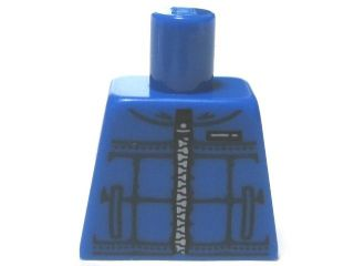 Lego Torso Winter Sports Jacket with Silver Zipper and Pockets Pattern / Blue