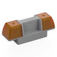 Lego Duplo Siren / Flashing Light - Trans-Orange / Light Bluish Gray