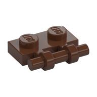 Lego Plate Special 1 x 2 Side Handle [Free Ends] / Brown