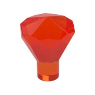 Lego Rock 1 x 1 Jewel / Gem 24 Facet / Trans-Neon Orange