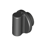 Lego Plate Round 1 x 1 with Hollow Stud and Bar on Underside / Black
