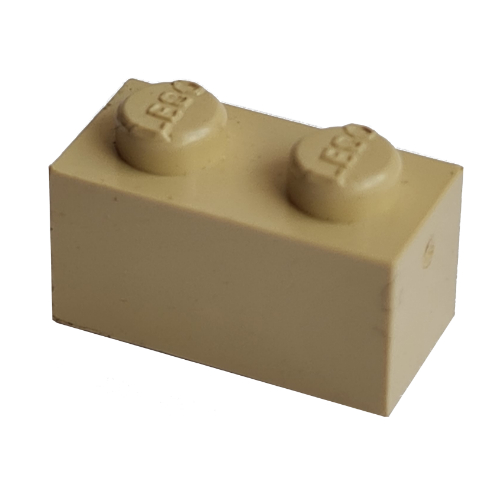 Lego Modulex Brick 1 x 2 with LEGO on Stud / Modulex Pastel Blue