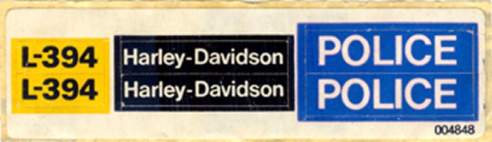 Lego Sticker Sheet for Set 394-1