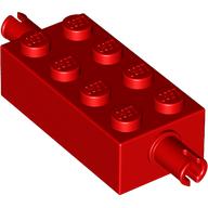 Lego Brick Special 2 x 4 with Pins / Red