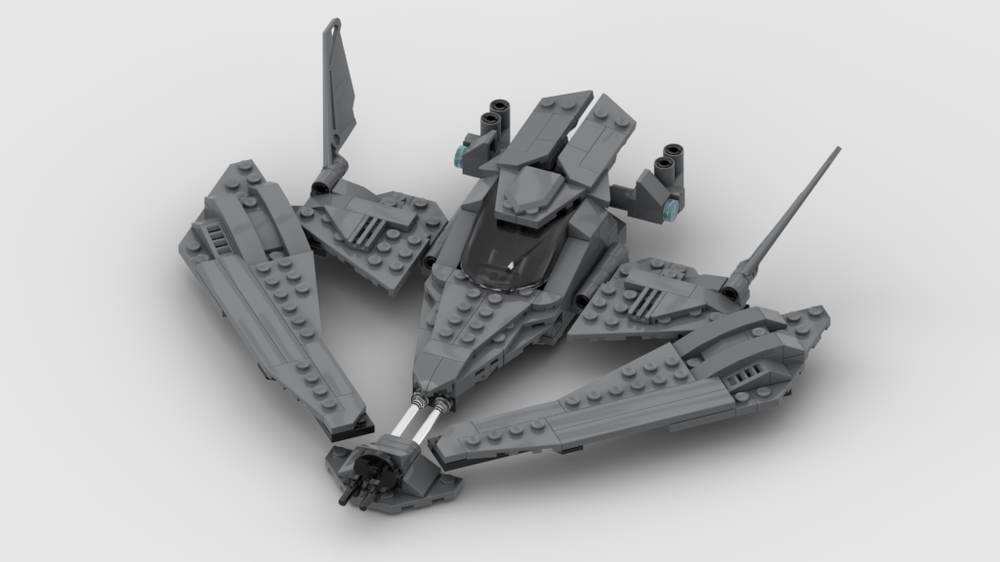 Lego Batwing_BvS 1 seated modular scale