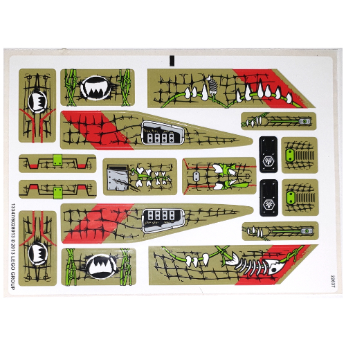 Lego Sticker Sheet for Set 70006-1