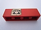 Lego Brick 1 x 4 with Black Telephone on White Background Pattern (Sticker) - Set 148 / Red