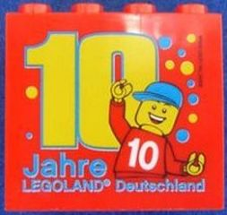 Lego Brick 2 x 4 x 3 with Legoland Deutschland 10 Jahre Pattern #2