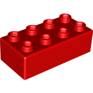 Lego Quatro Brick 2 x 4 / Red