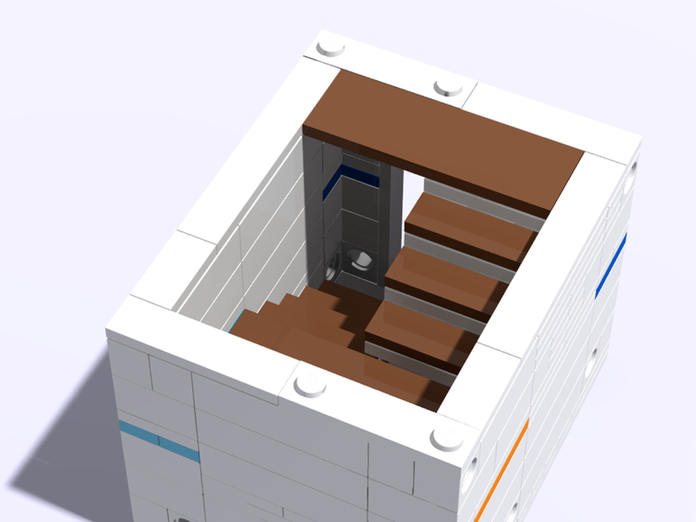 Lego Modular living container -> inside stairs (3 modules)