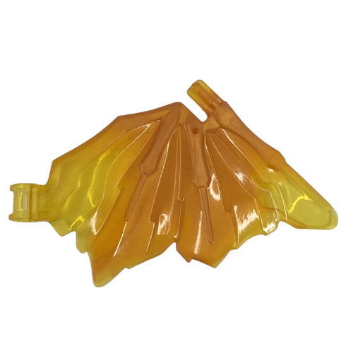 Lego Creature Body Part, Wing, Crystalized with Marbled Pearl Gold Pattern / Trans-Yellow