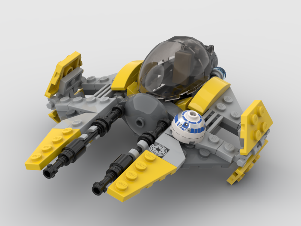 Lego Eta-2 Actis-Class Light Interceptor (Anakin's Jedi Interceptor) Minifig Scale