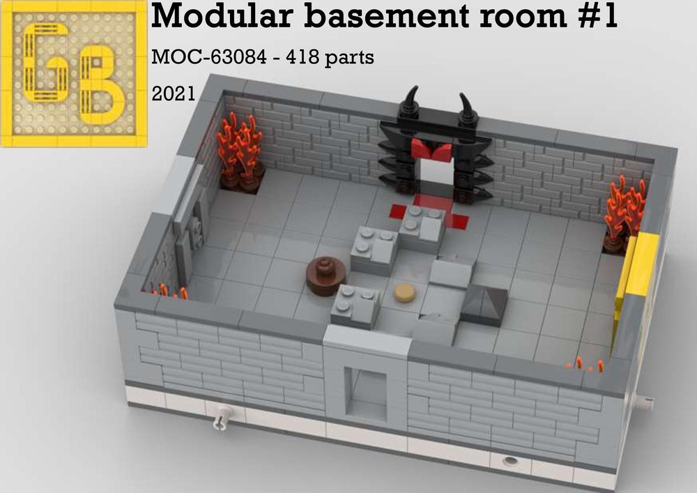 Lego Modular Basement room #1 from Binding of Isaac