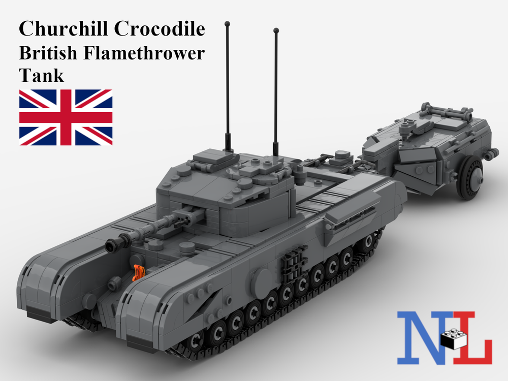 Lego WW2 Churchill Crocodile British Tank