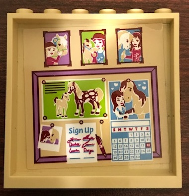 Lego Panel 1 x 6 x 5 with Photos, Bulletin Board and Calendar Pattern (Sticker) - Set 41126