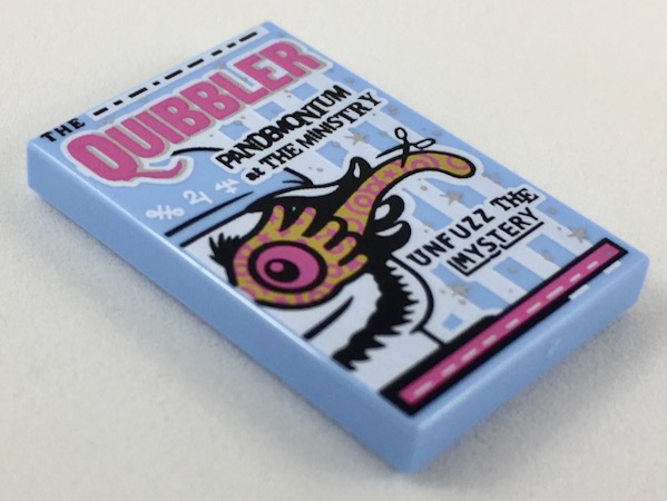 Lego Tile 2 x 3 with The Quibbler Newspaper Pattern