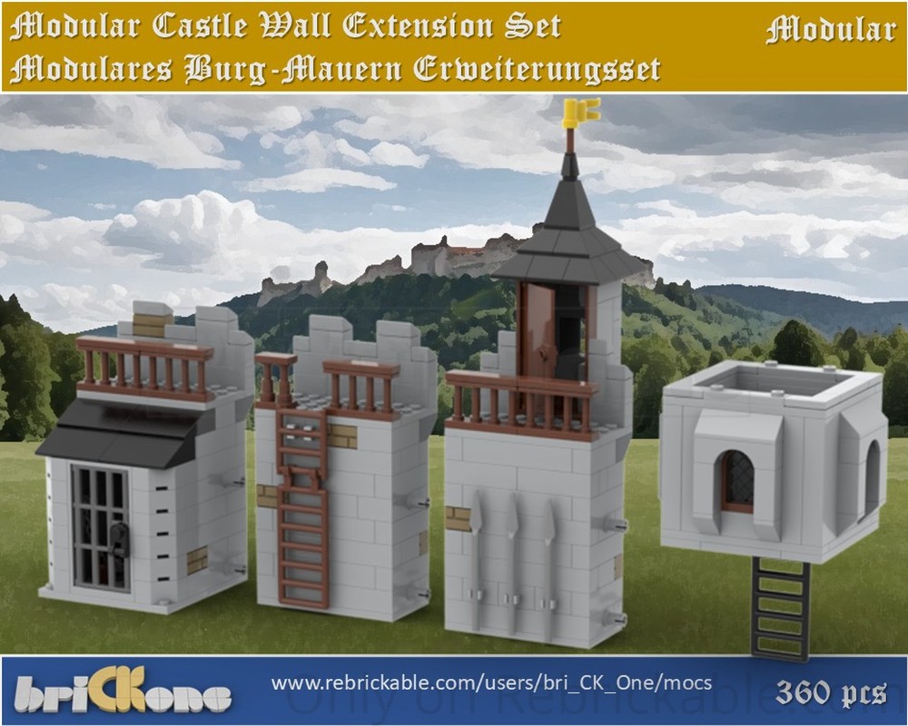 Lego Modular Castle Wall Extension Set 1