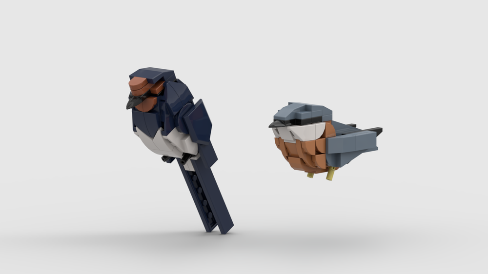 Lego Birds 5 - Barn Swallow and Eurasian Nuthatch