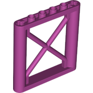 Lego Support 1 x 6 x 5 Girder Rectangular / Magenta