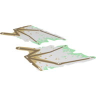 Lego Wings, Dragon, Dark Tan Bones, Gold and Green Diamonds Print