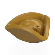 Lego Hat Pirate Tricorne / Triangle / Pearl Gold