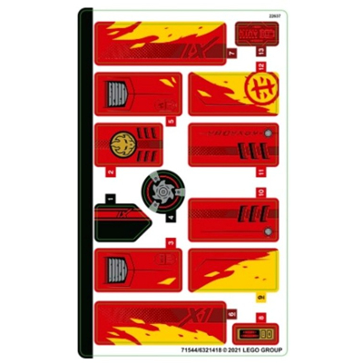 Lego Sticker Sheet for Set 71737-1