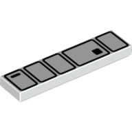 Lego Tile 1 x 4 with Utility Belt Print (Stormtrooper)