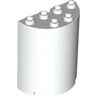 Lego Cylinder Half 2 x 4 x 4 / White