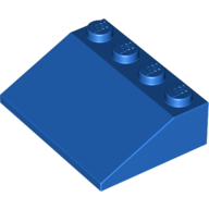 Lego Brick Sloped 33° 3 x 4 / Blue