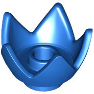 Lego Crown / Flower / Egg Shell Half / Blue