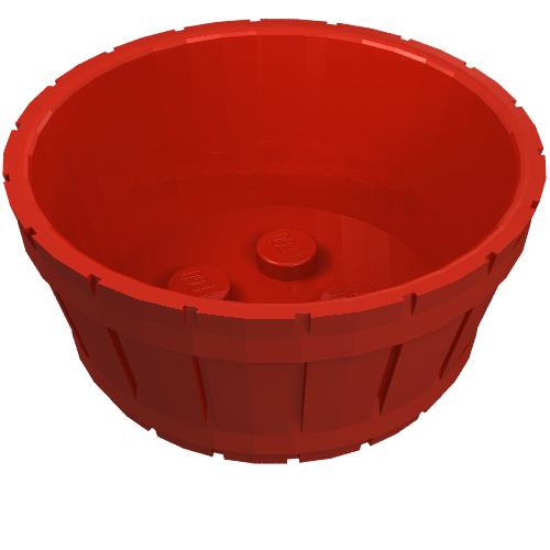 Lego Barrel Half Large / Red